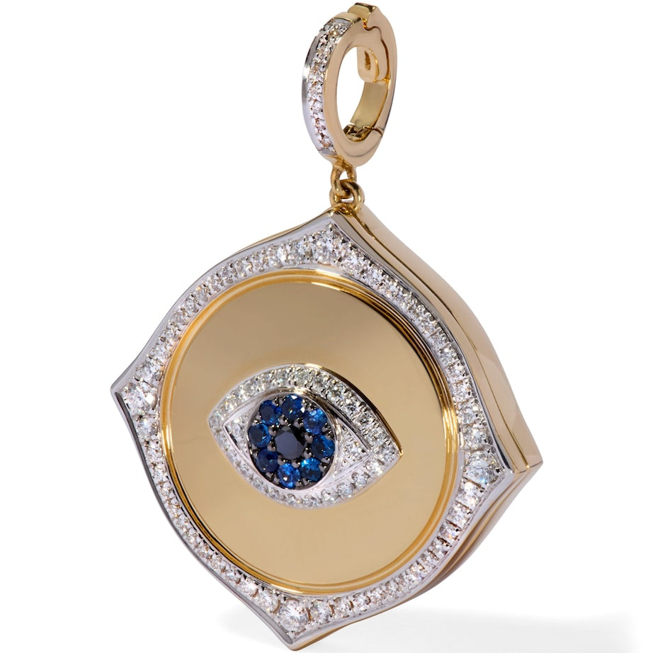 Yellow Gold and Diamond Mythology Eye Spy Charm Pendant