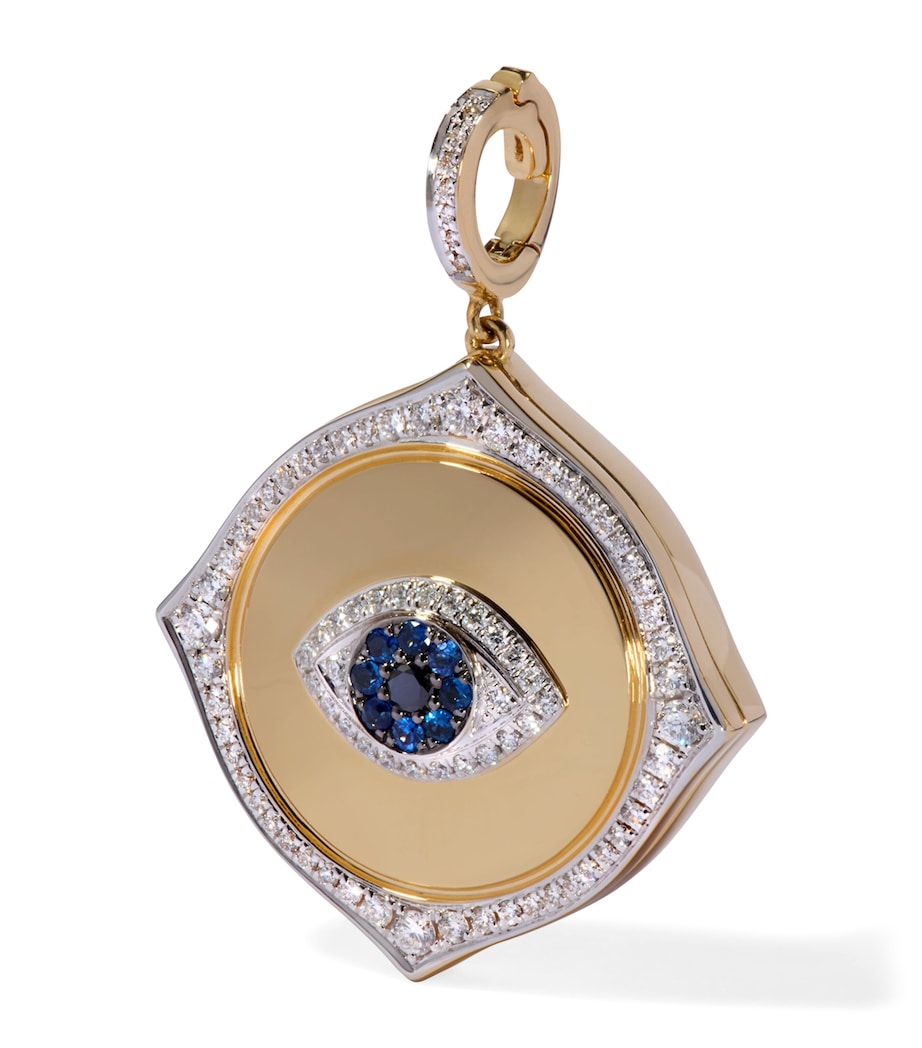 Yellow Gold and Diamond Mythology Eye Spy Charm Pendant