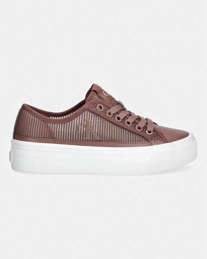 Calvin Klein VULC FLATF LACEUP STRIPED NYL kadın spor ayakkabı