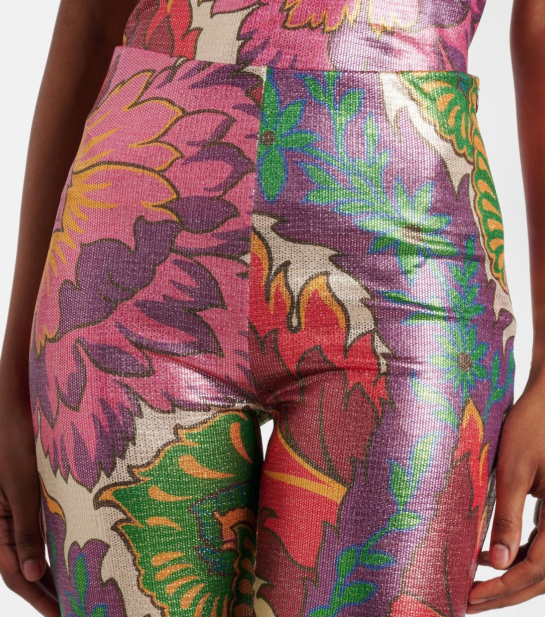 Etro - بنطال جيرسيه شفاف بقصة واسعة