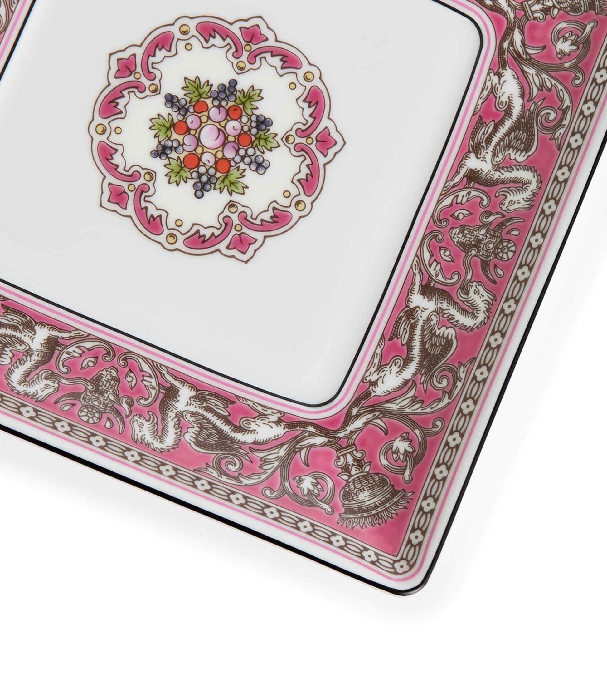 Florentine Fuchsia Square Tray (14cm)