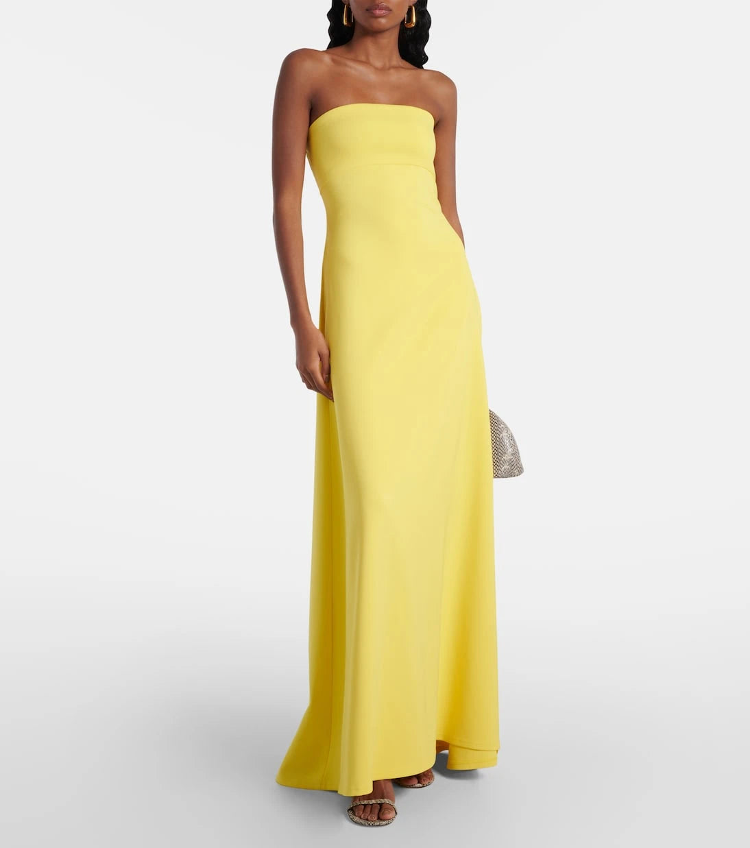 Jacquemus - Caped strapless bustier gown