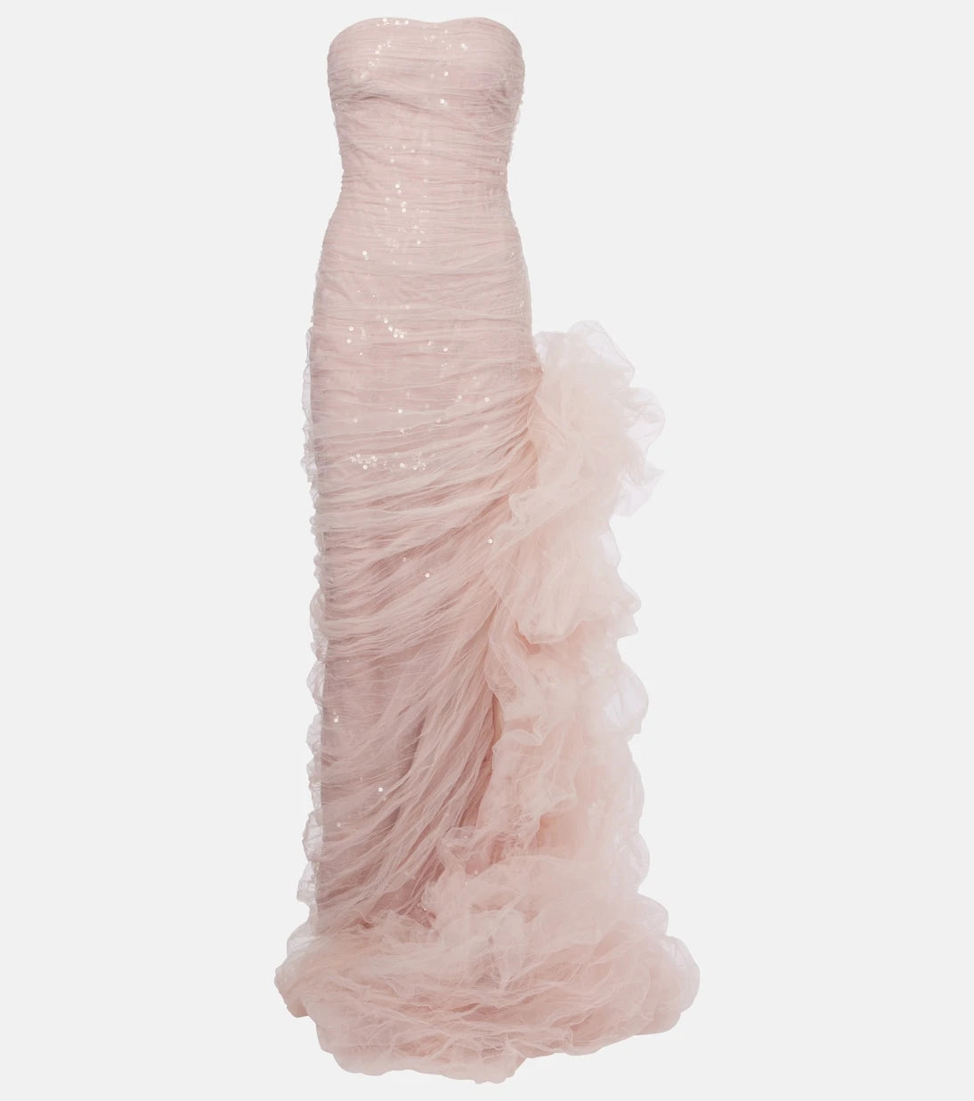 Marmar Halim - Sequined ruffled tulle gown