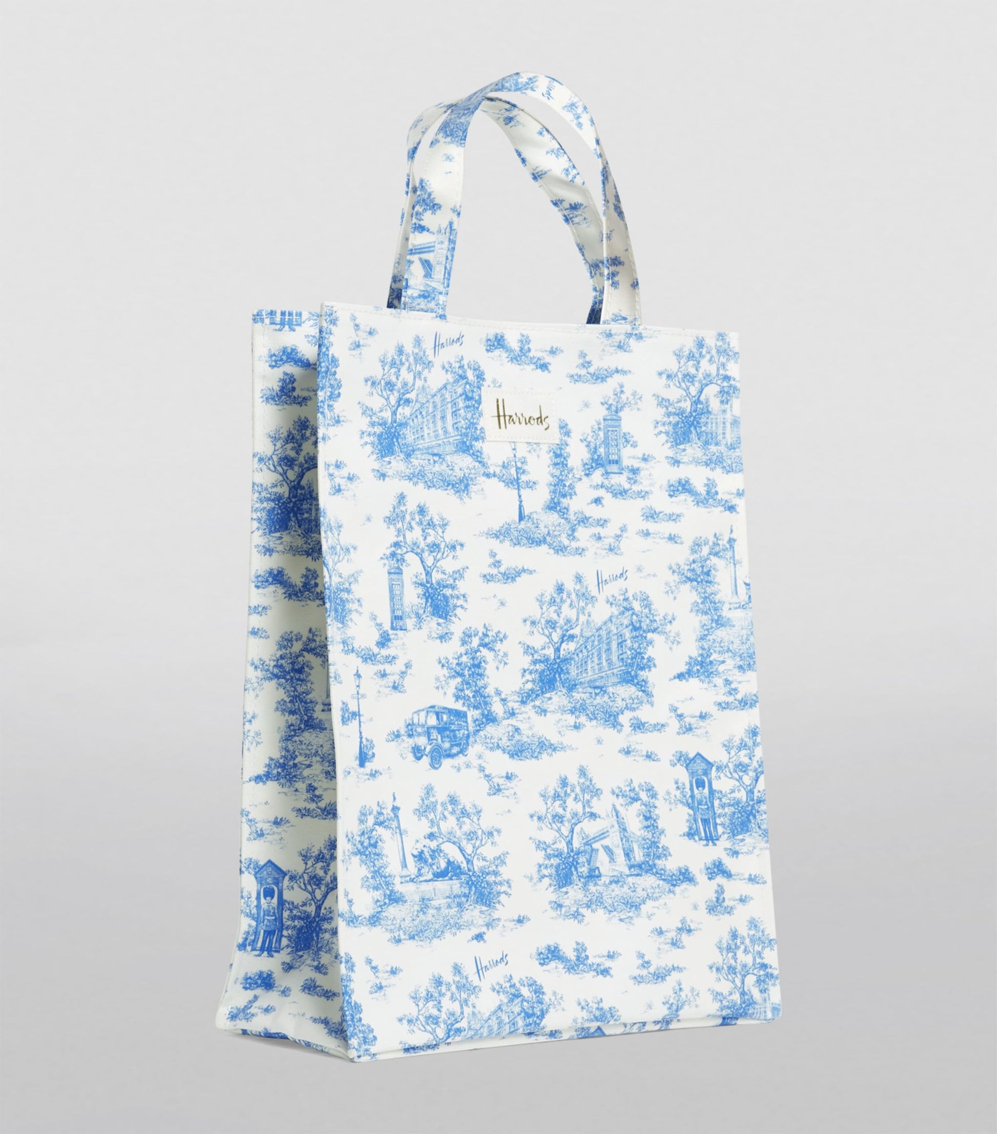Blue Medium Toile Shopper Bag
