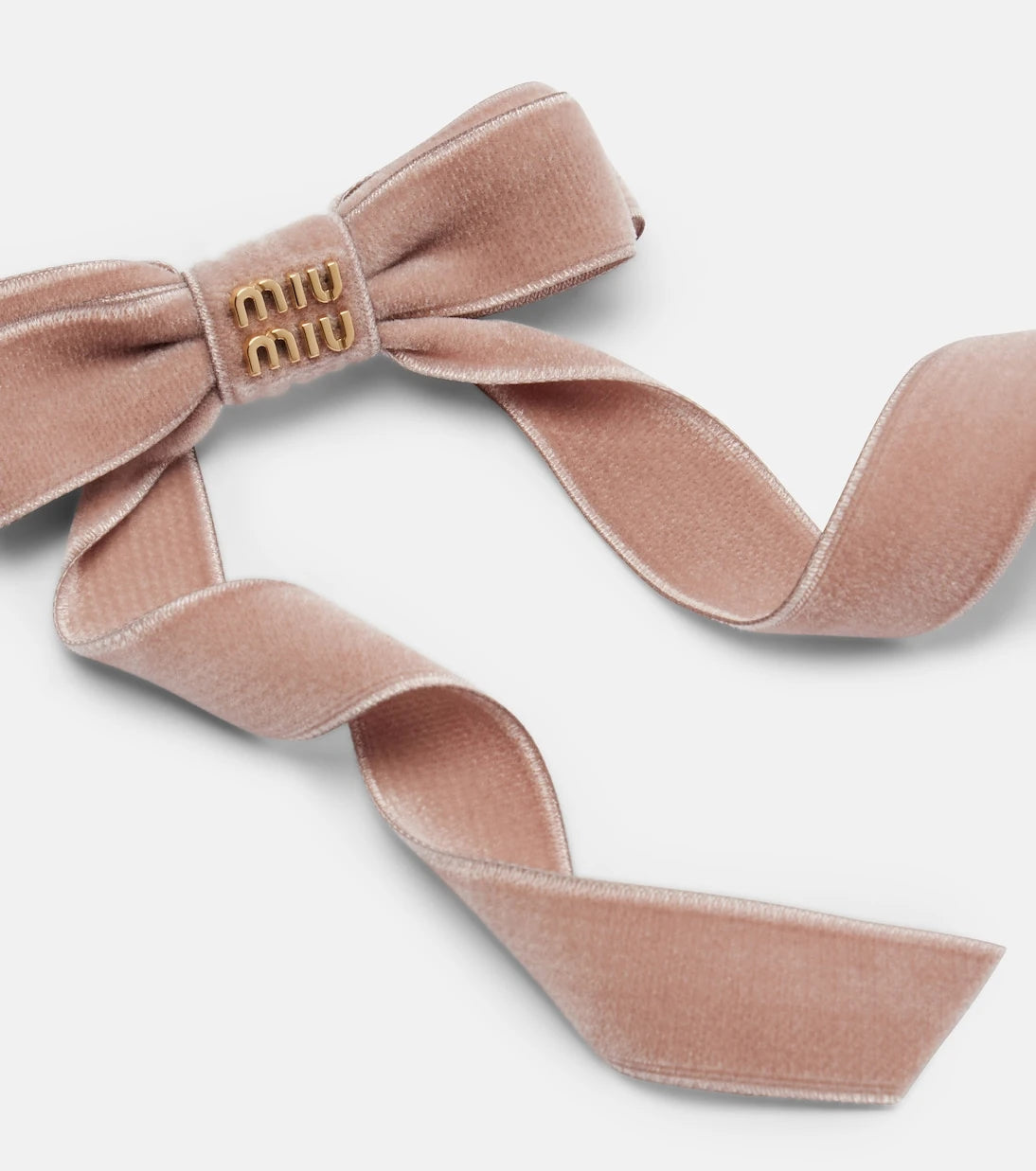 Miu Miu - Logo velvet bow hair clip