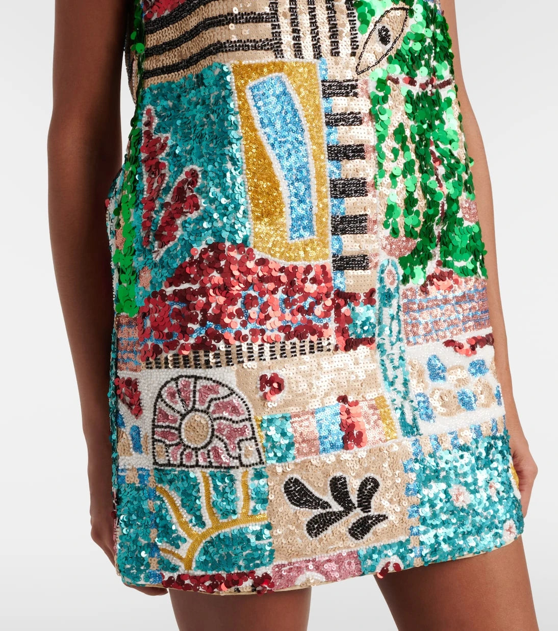 Alémais - x LRNCE Jazz sequined linen minidress