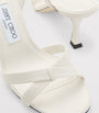 White Elsy 70 Leather Heeled Sandals