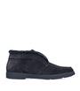 Blue Suede Fortune Ankle Boots