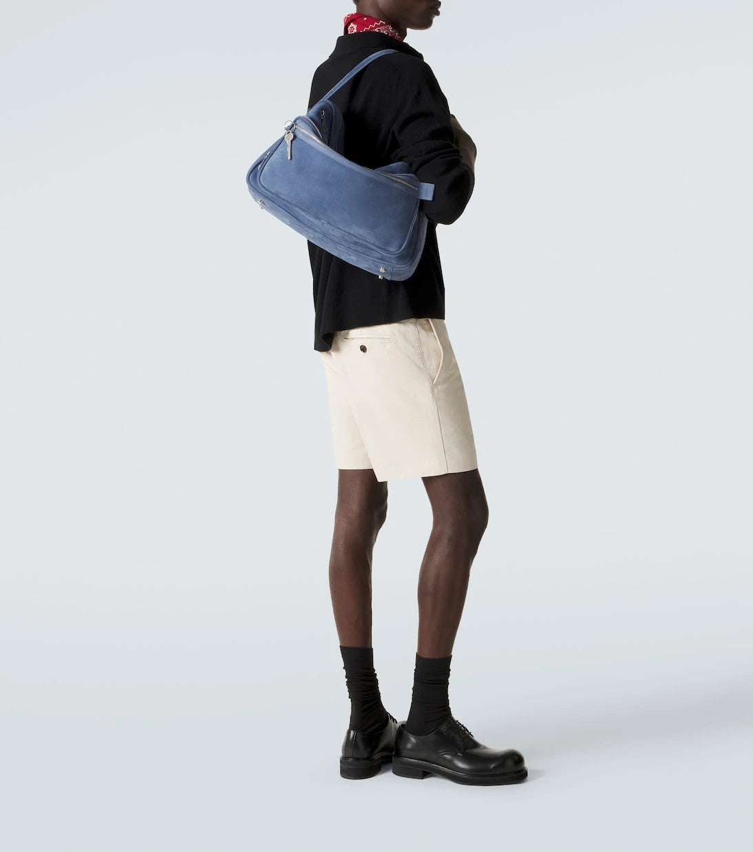 Acne Studios - حقيبة كتف كاميرو من الجلد السويدي