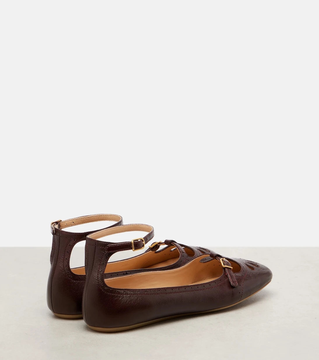 Chloé - Misty cutout leather ballet flats