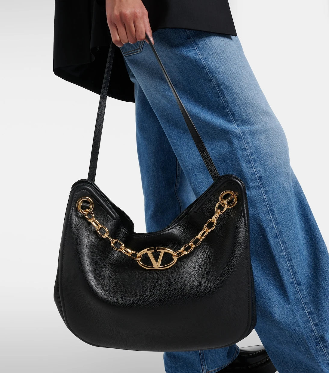 Valentino Garavani - VLogo Moon Medium leather tote bag