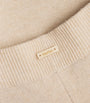 Max Mara Beige Wool-Cashmere Wide-Leg Trousers