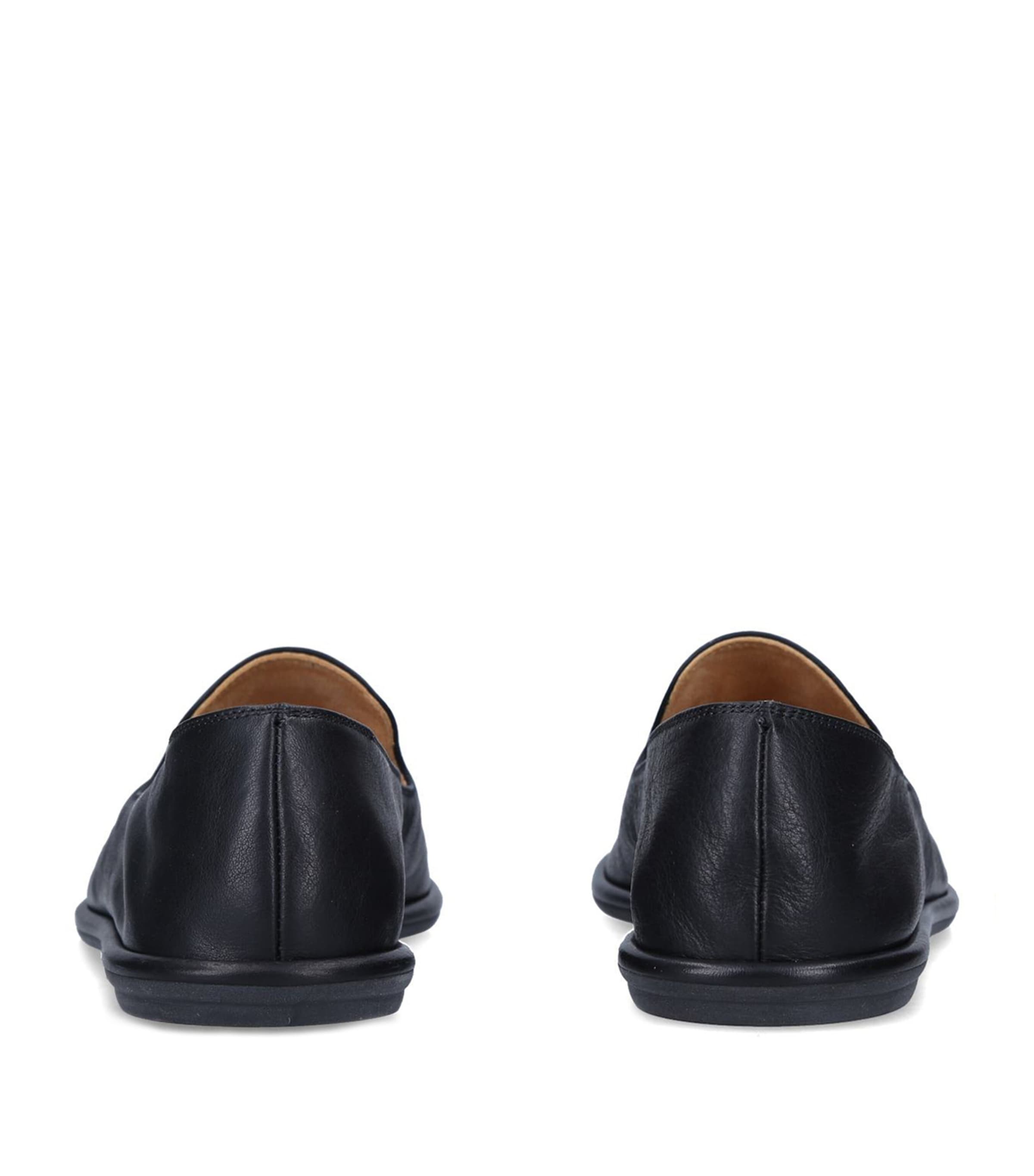 Black Canal Leather Loafers