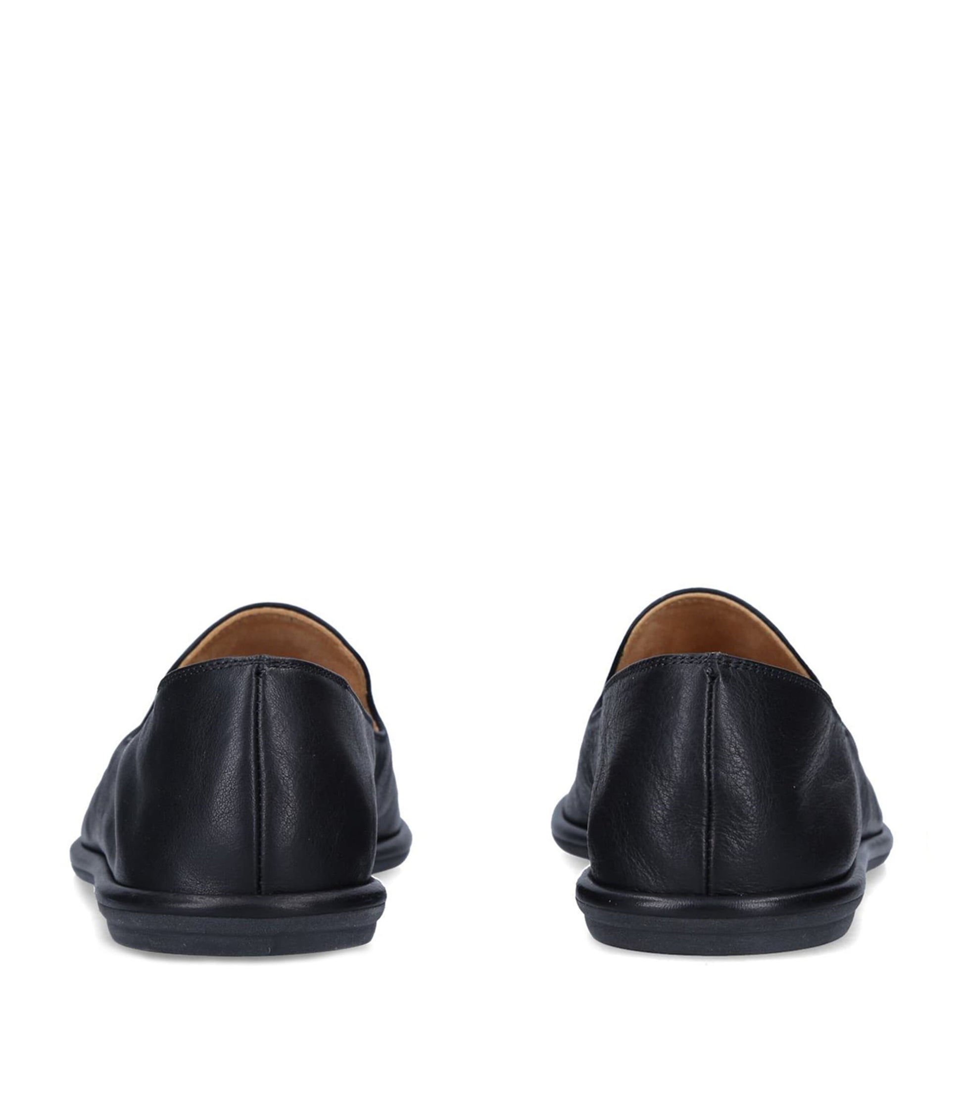 Black Canal Leather Loafers
