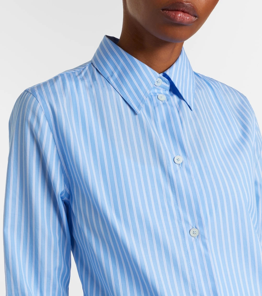 Toteme - Striped cotton poplin shirt