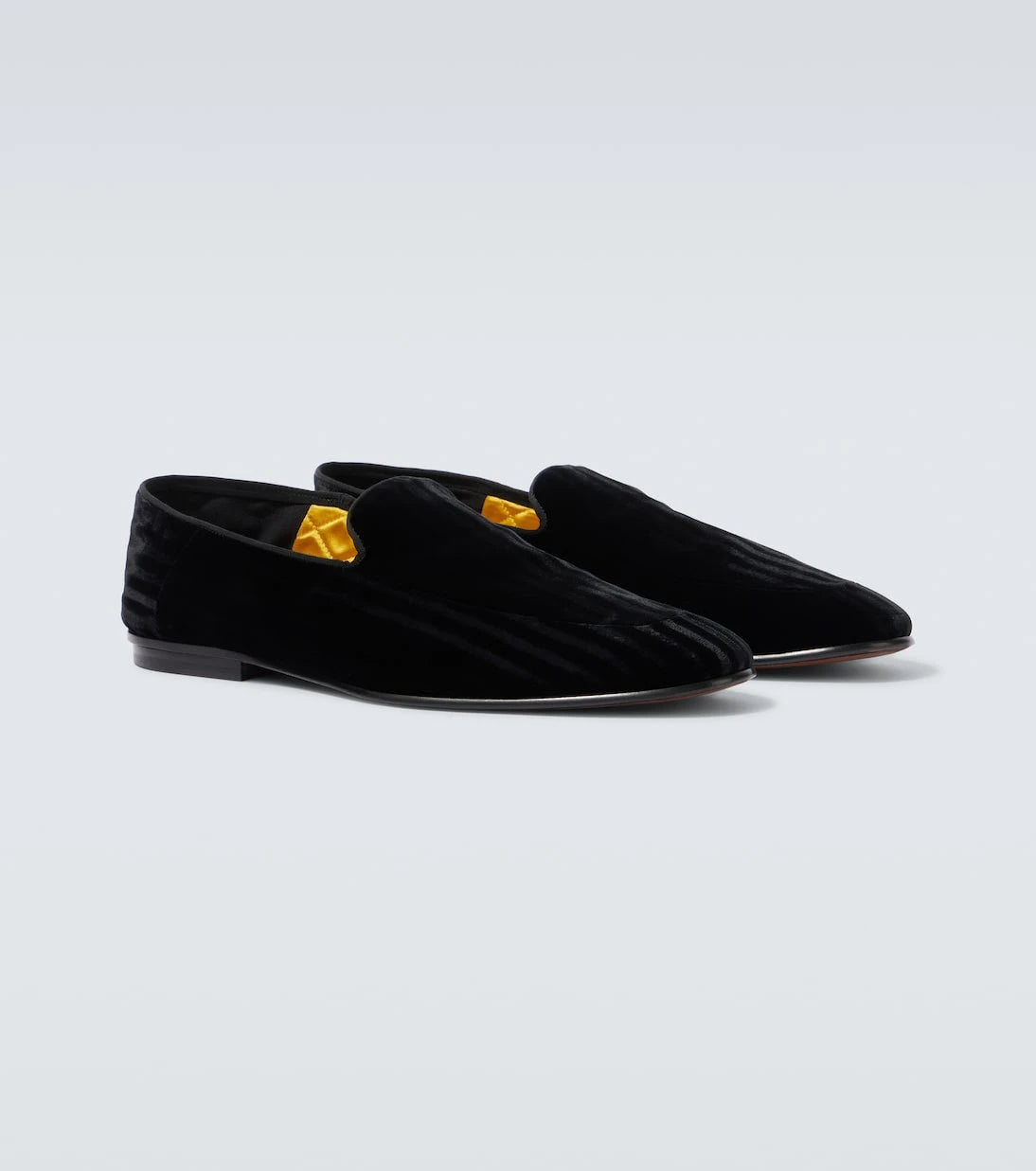 Tom Ford - Steven striped velvet loafers