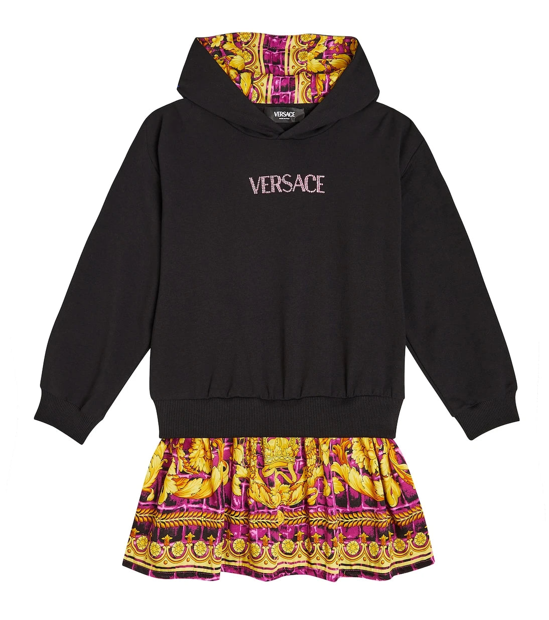 Versace Kids - Logo printed cotton-blend dress