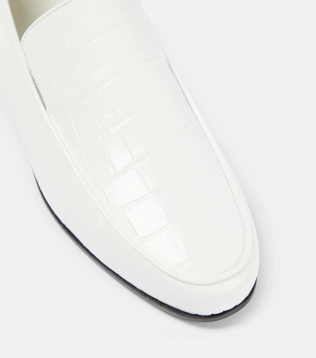 Toteme - The Oval croc-effect leather loafers
