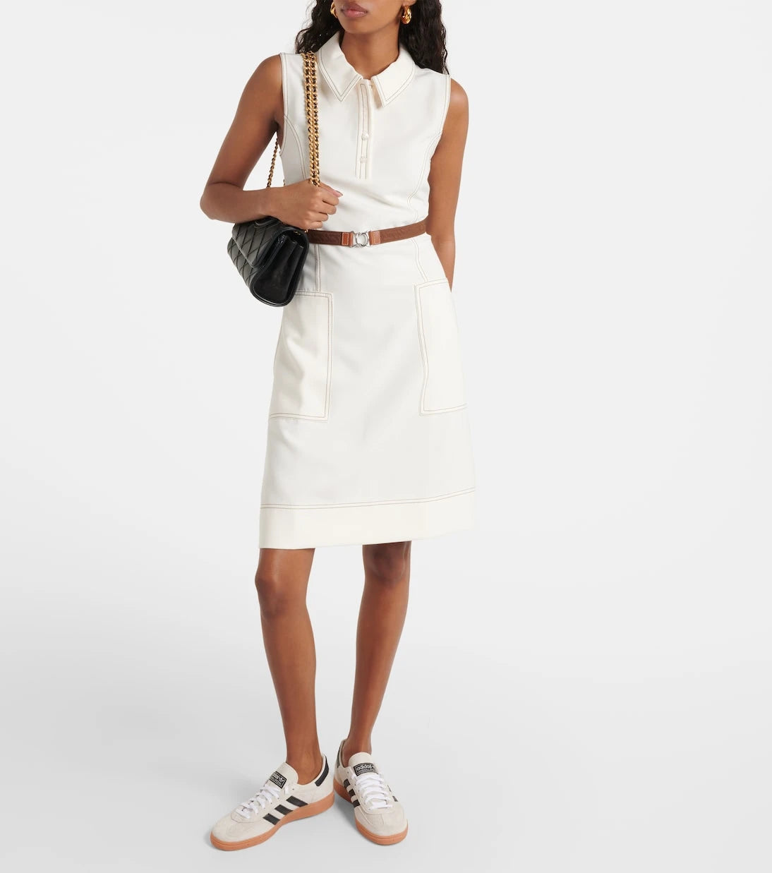 Tory Sport - Belted sleeveless polo dress