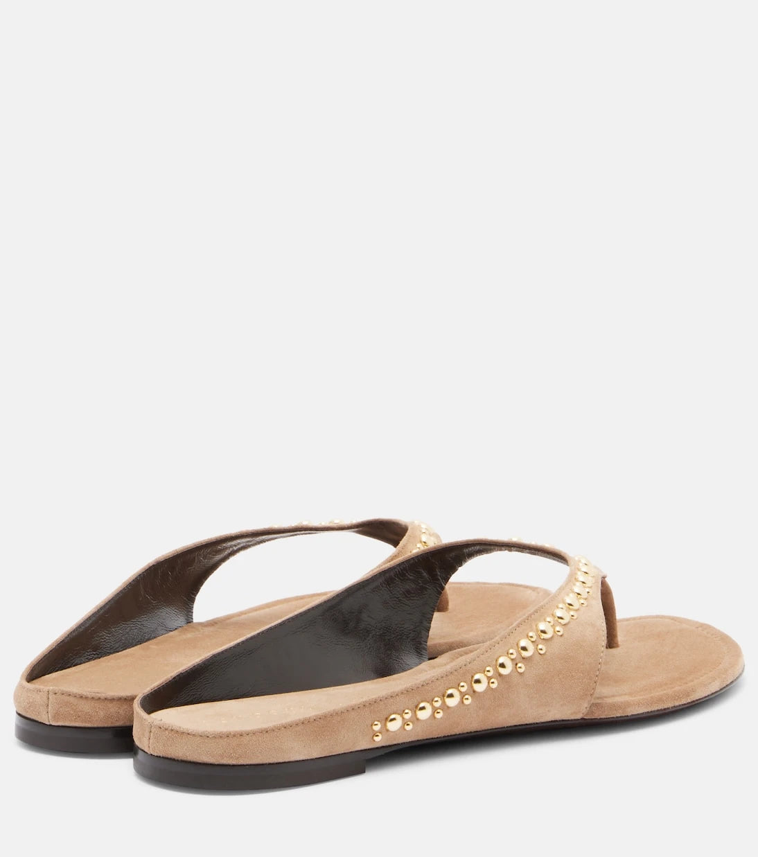 Herbert Levine - Sun-kissed embellished suede thong sandals