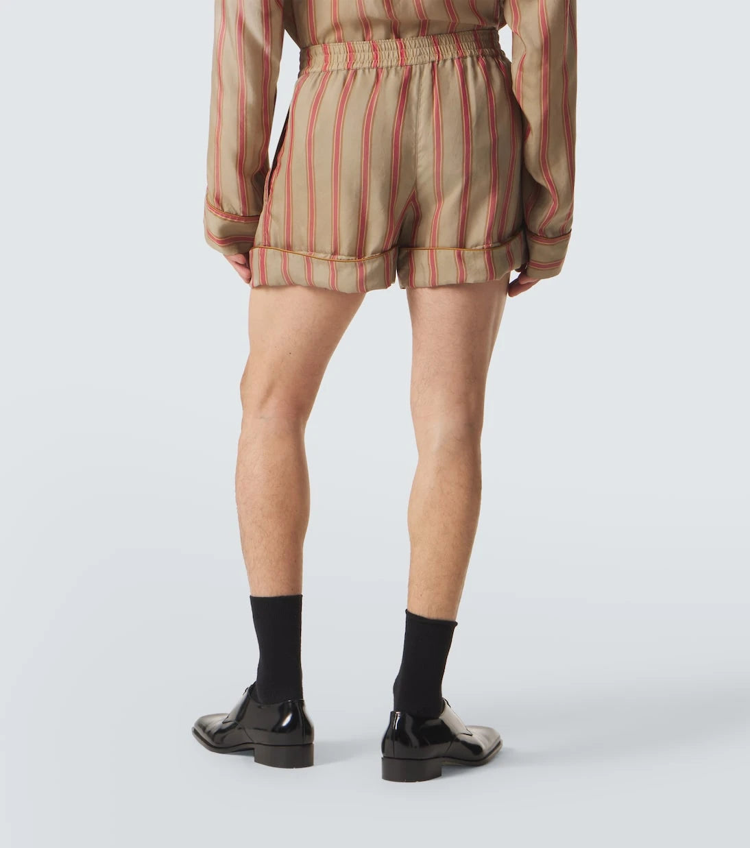 Saint Laurent - Striped twill shorts