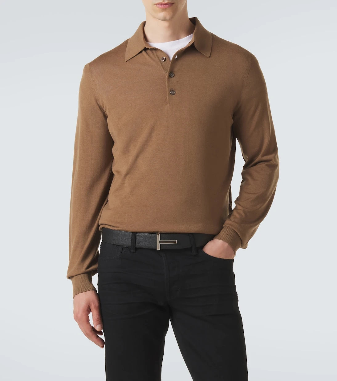 Tom Ford - Wool gauge polo sweater