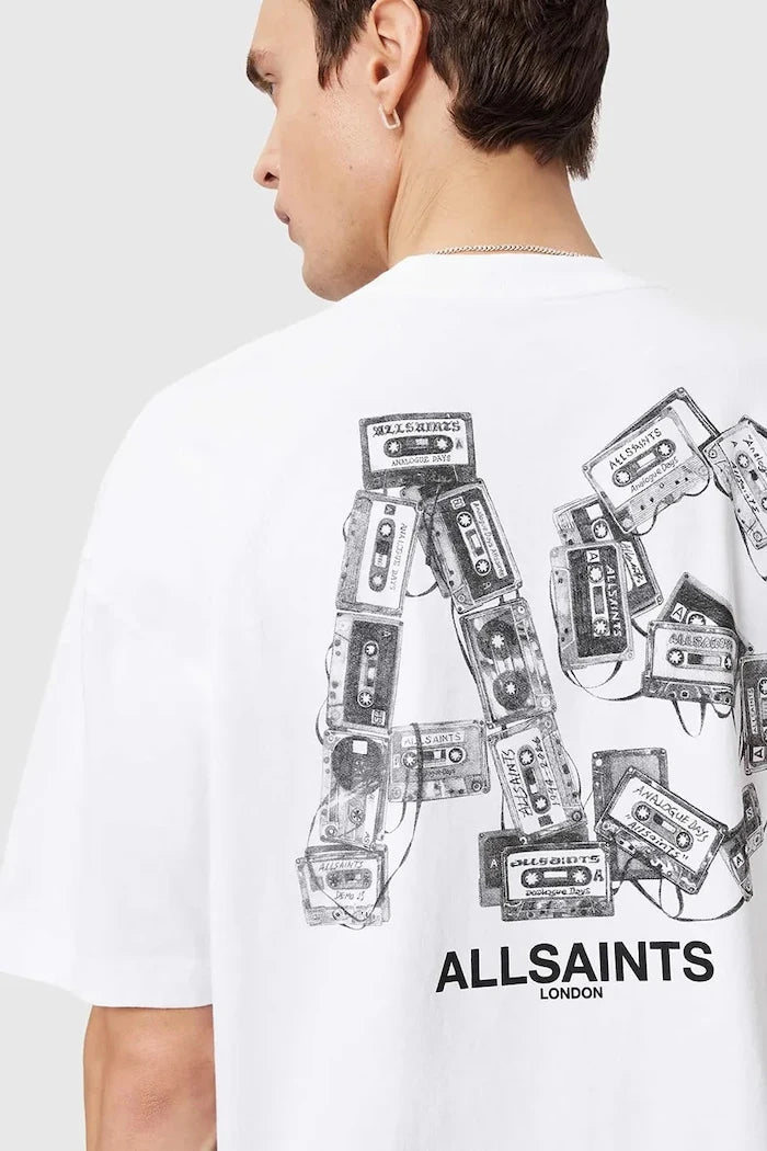 Памучна тениска AllSaints MIXTAPE