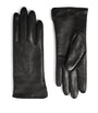 Aspinal Of London Black Women's Cashmere-Wool-Lined Leather Gloves (Small)