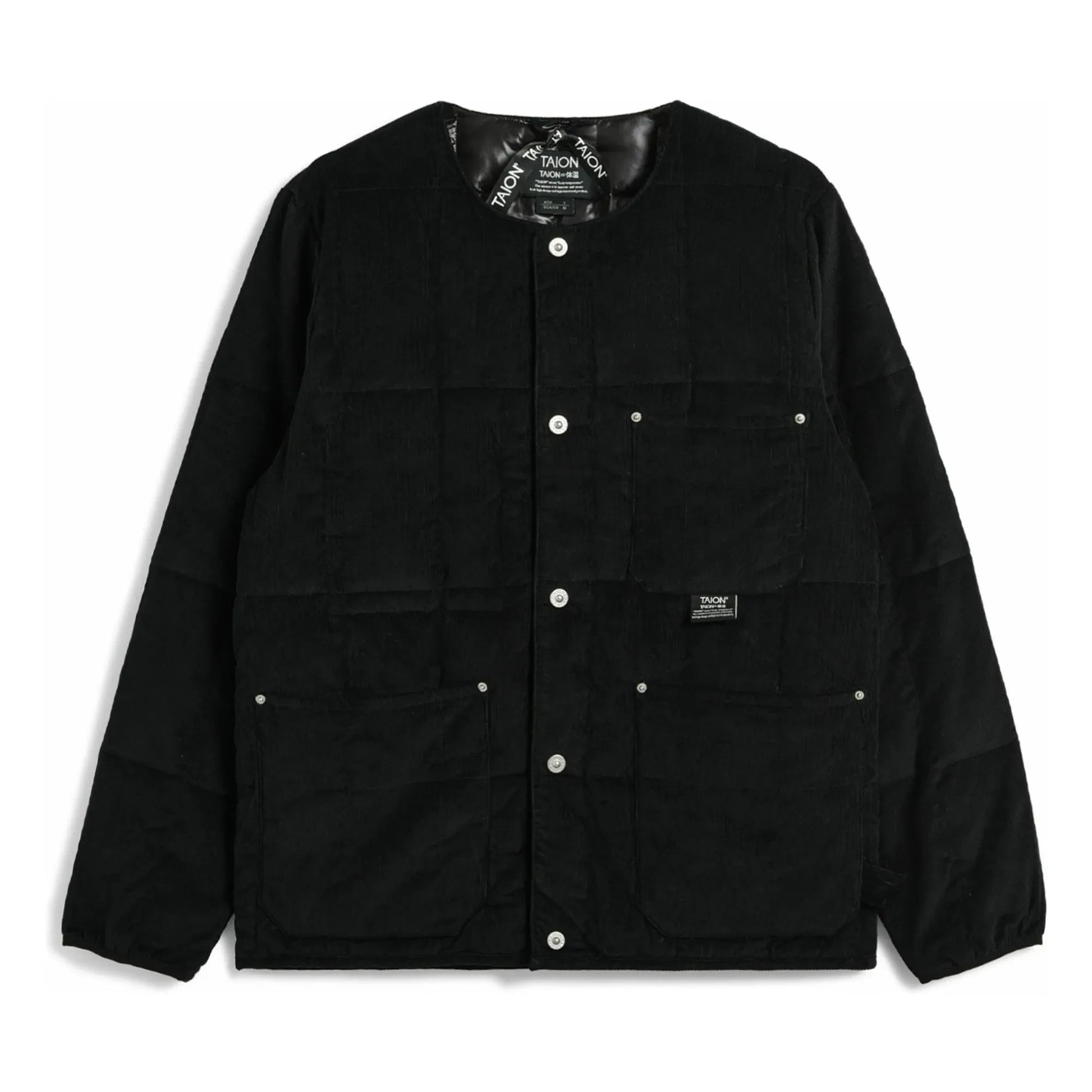 Taion - Corduroy Round Collar Jacket  | Black