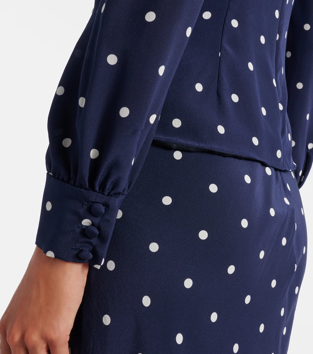 Alessandra Rich - Polka-dot silk midi dress