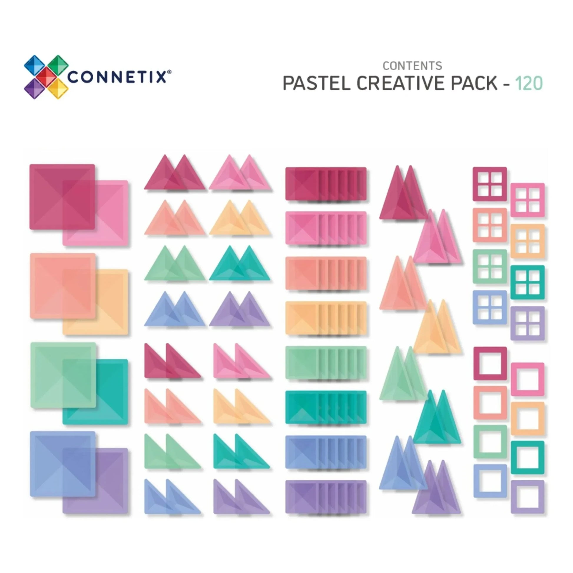 Connetix - Creative pack - 120 pieces | Pastel