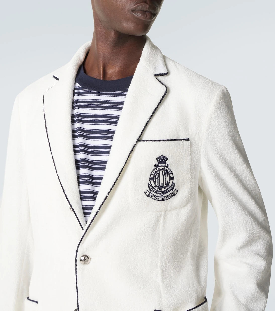 Ralph Lauren Purple Label - Embroidered cotton terry blazer