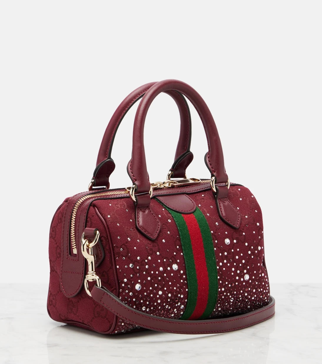 Gucci - Ophidia Small embellished canvas tote bag