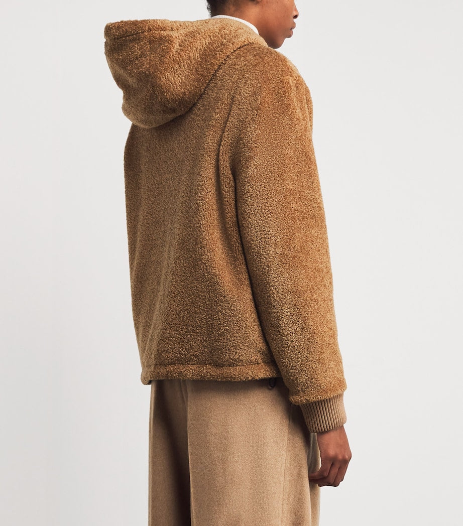 Moncler Yellow Reversible Teddy Padded Hoodie