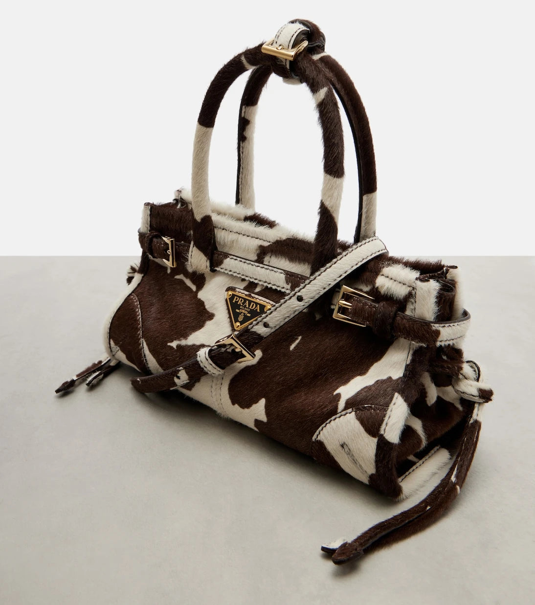 Prada - Prada Bonnie Mini calf hair top-handle bag