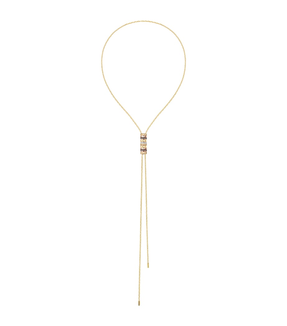 Yellow Gold and Diamond Quatre Classique Tie Necklace