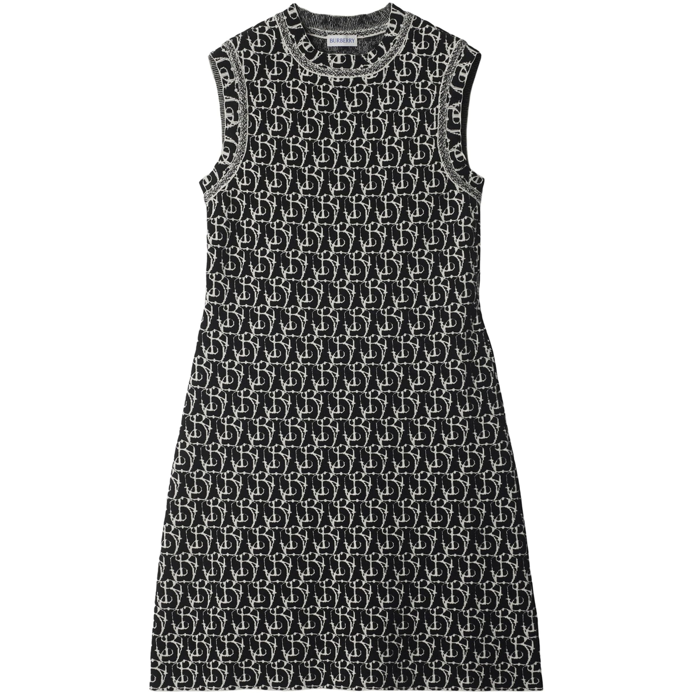 Wool-Blend B Charm Mini Dress BLACK IP PTTRN