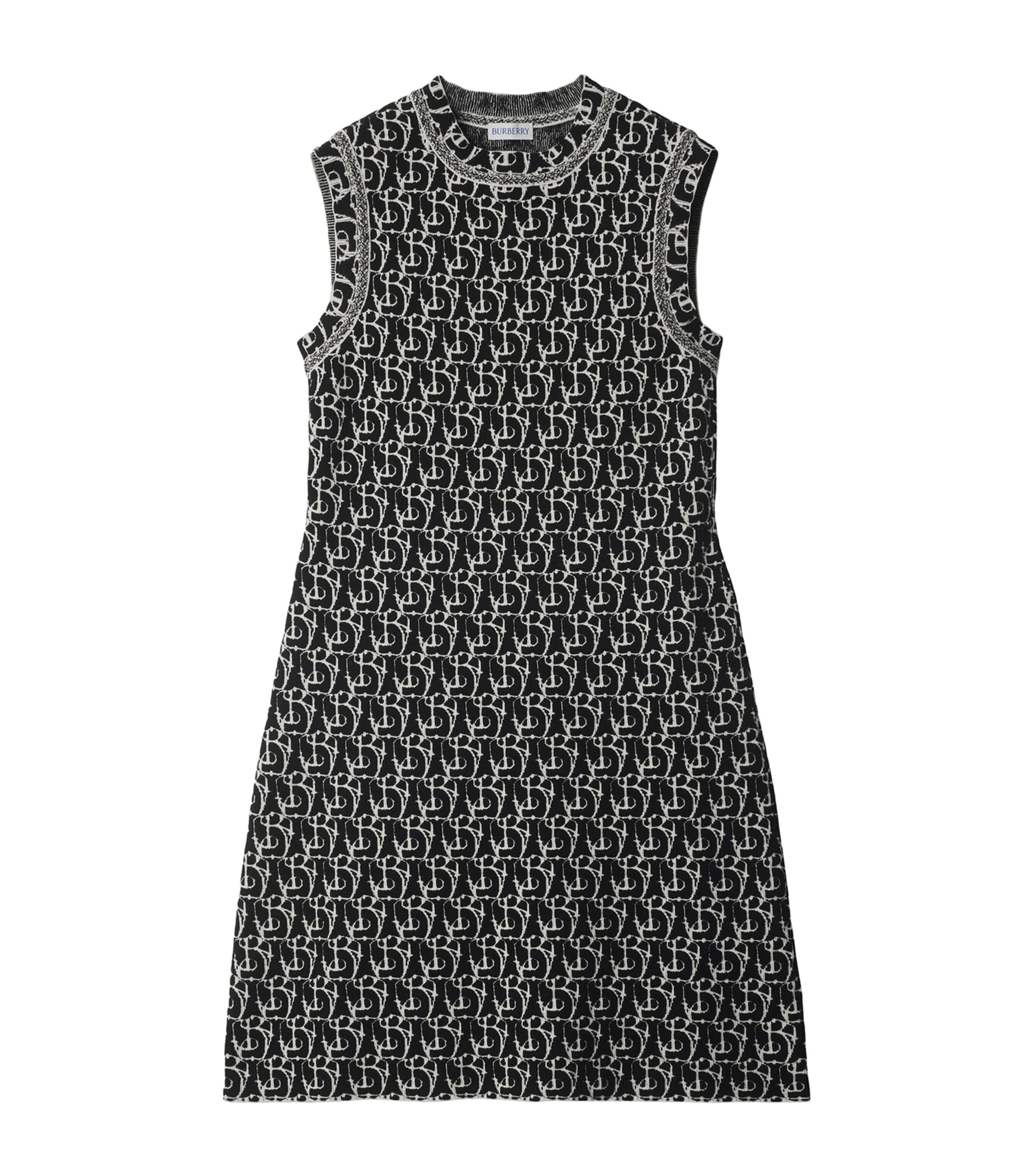 Wool-Blend B Charm Mini Dress BLACK IP PTTRN