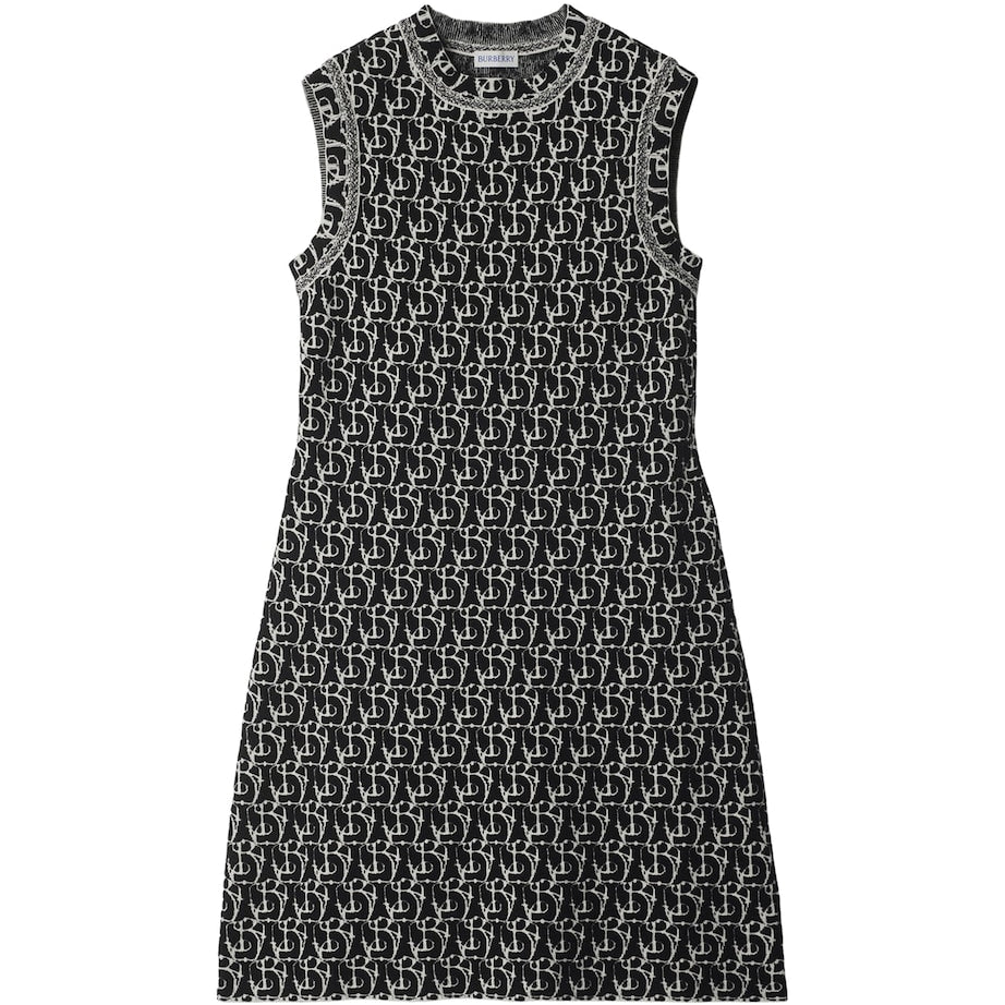 Wool-Blend B Charm Mini Dress BLACK IP PTTRN