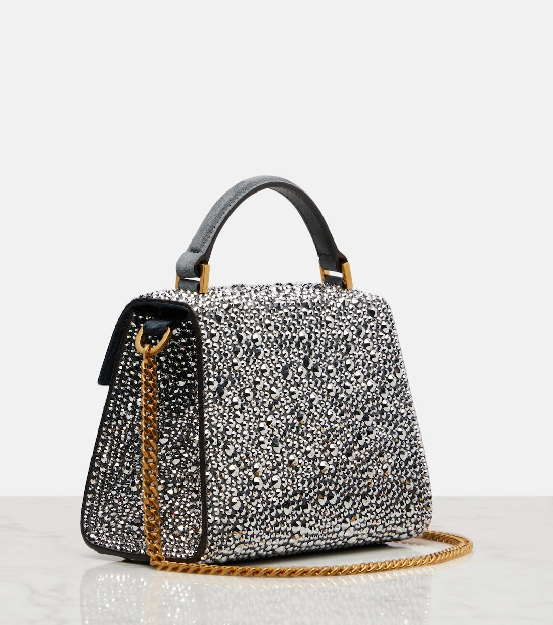 Valentino Garavani - VSling Small embellished suede tote bag
