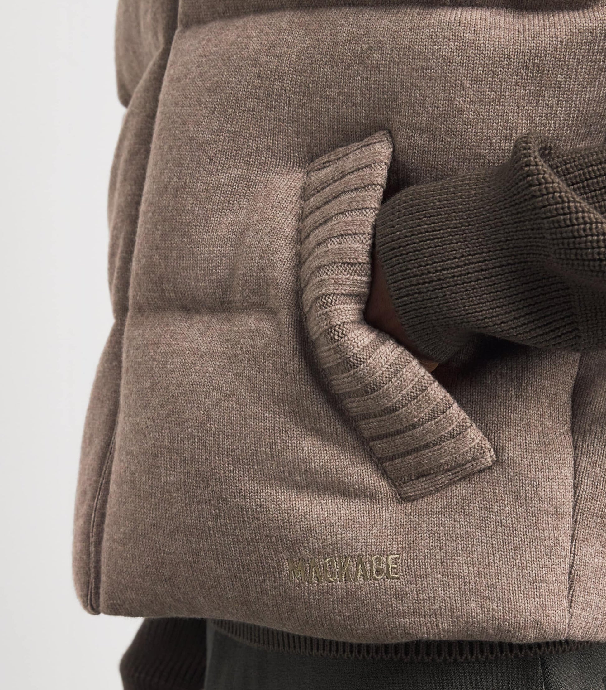 Brown Wool-Cashmere Braxton Down Gilet