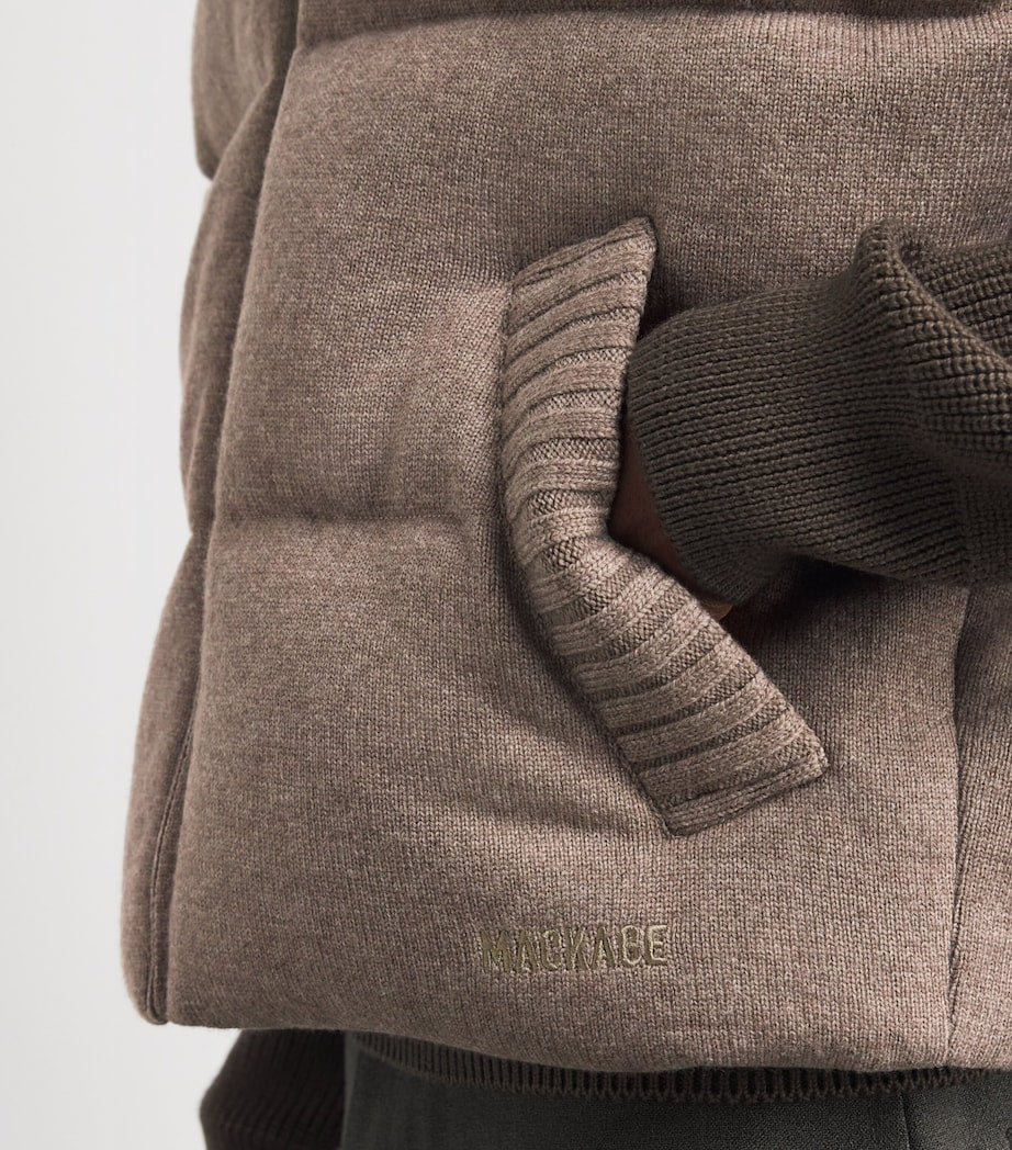 Mackage Brown Wool-Cashmere Braxton Down Gilet