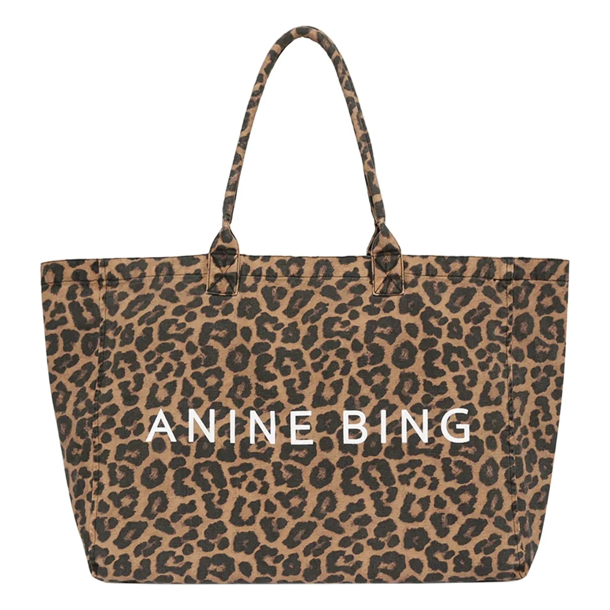 Anine Bing - Leo Leopard tote bag | Brown