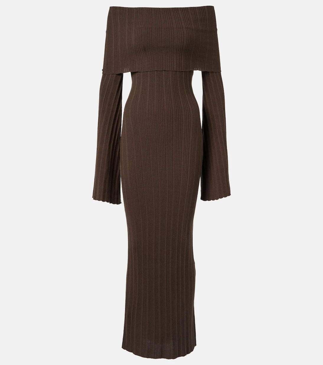Aya Muse - Off-shoulder silk-blend jersey maxi dress