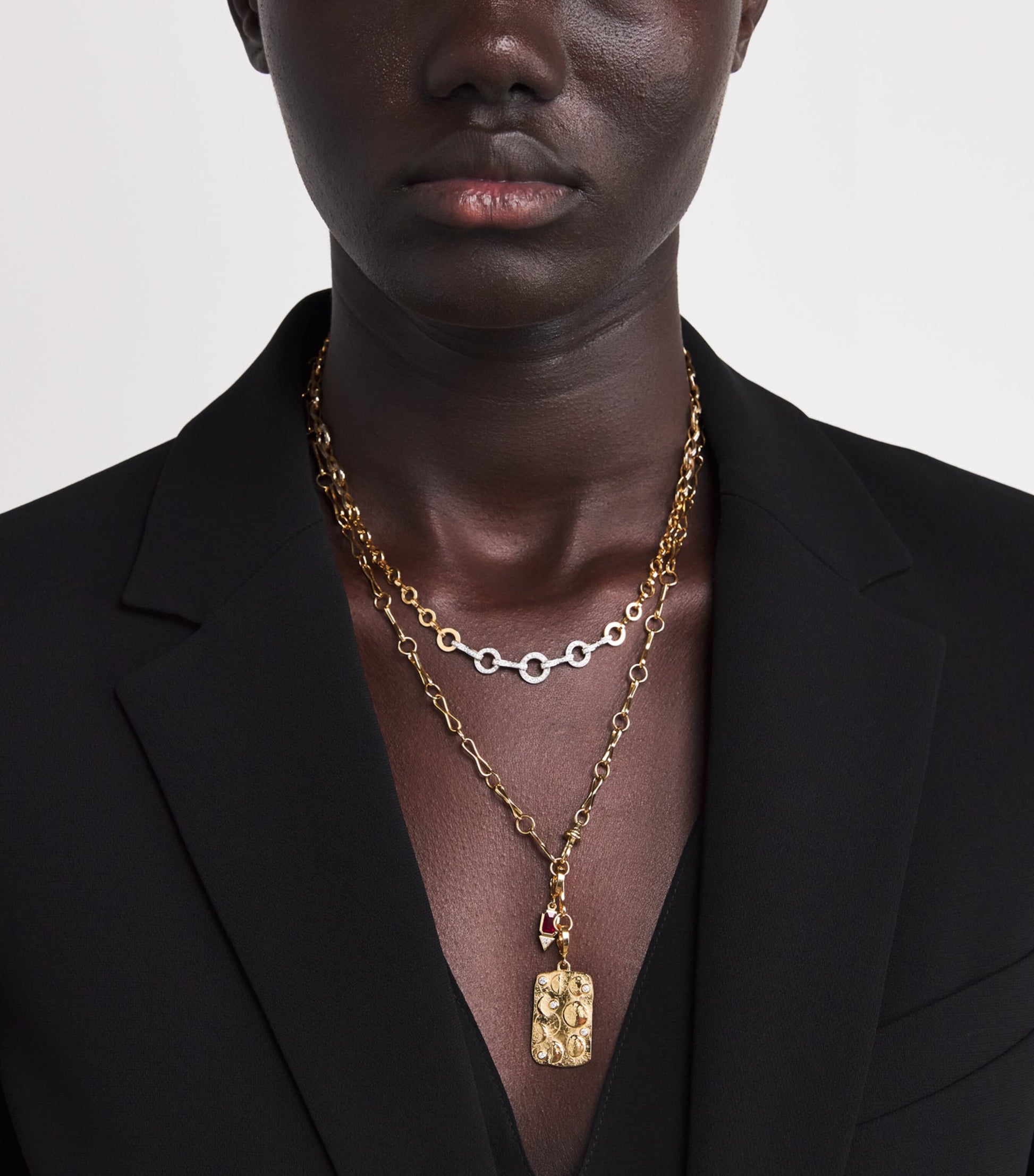 Yellow Gold, Ruby and Diamond July Charm