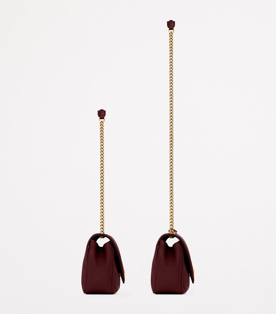 Saint Laurent Burgundy Small Loulou Shoulder Bag