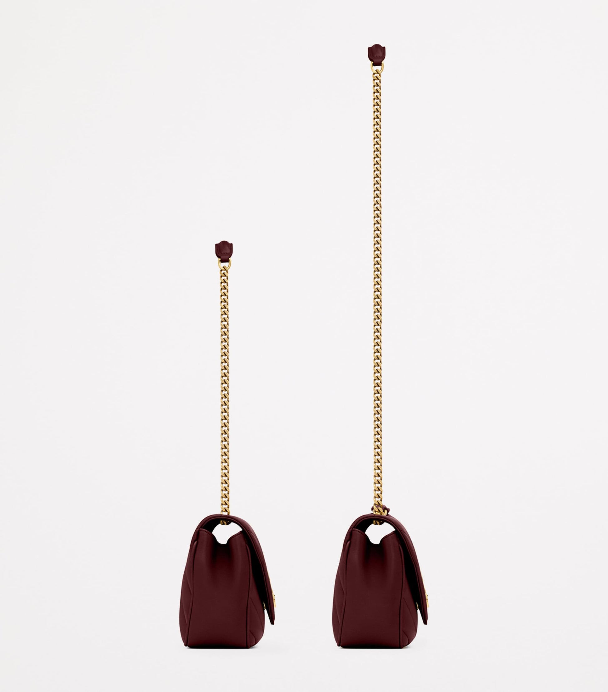 Saint Laurent Burgundy Small Loulou Shoulder Bag