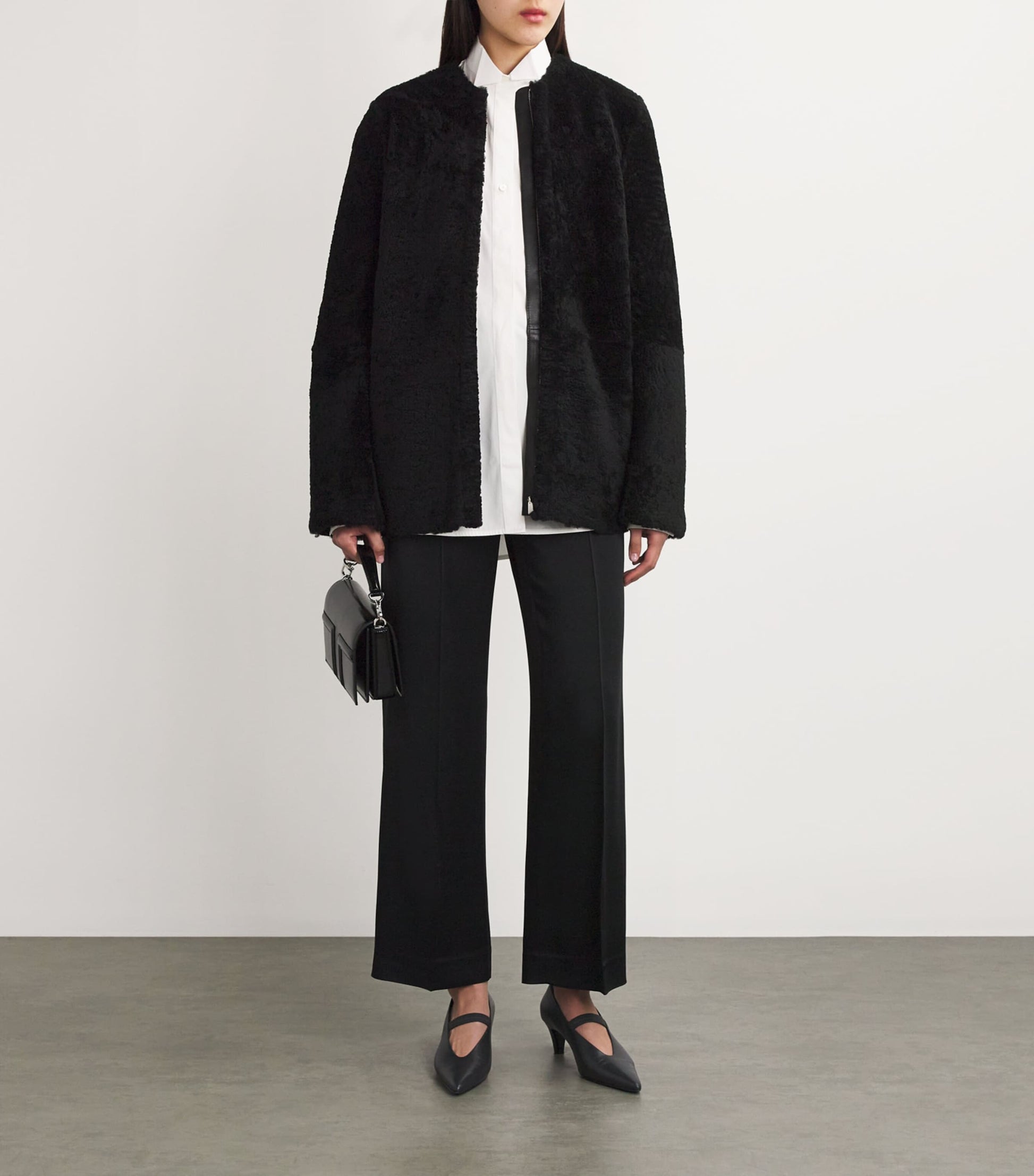 Toteme Black Shearling Teddy Jacket