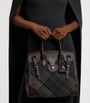 Grey Wool-Leather Soft Ricky 33 Top-Handle Bag