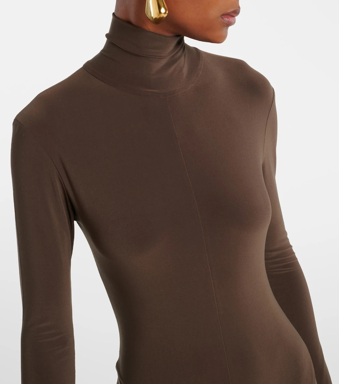 Norma Kamali - Turtleneck jersey jumpsuit